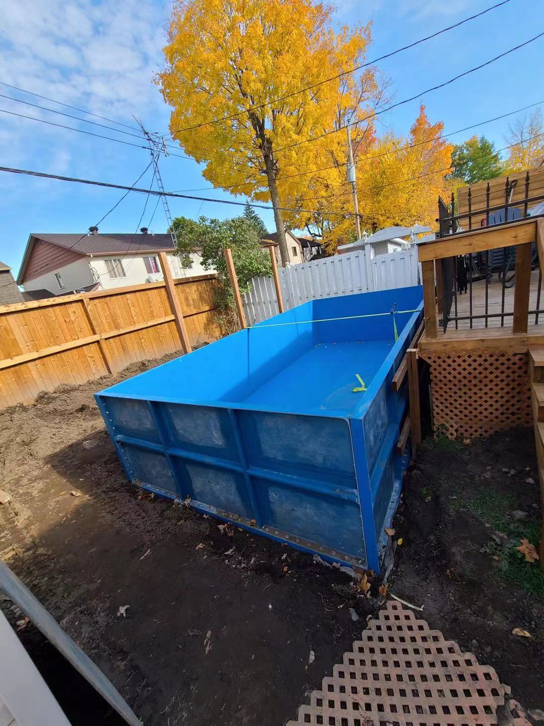 Quanto pesa uma concha de piscina?