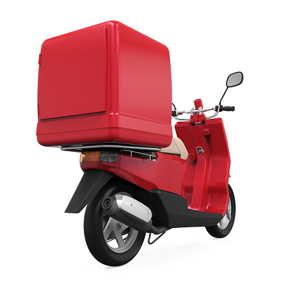 Caixa de entrega de fibra de vidro de fast -food à prova d'água para designs personalizados de scooter